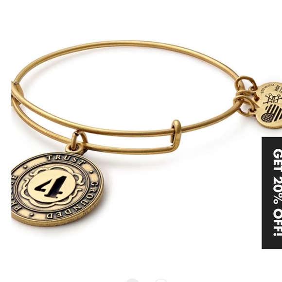 Alex and Ani Numerology #4 Charm Bracelet - Picture 3 of 4